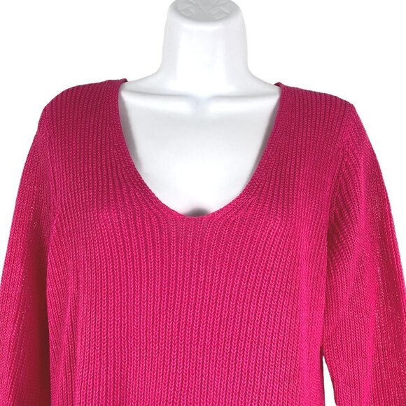 Talbots Sweater Women's Medium Pink Solid Cotton Knit NWT TP-2169‎ - Picture 3 of 7